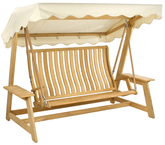 Bengal Roble wooden garden swingseat in ecru