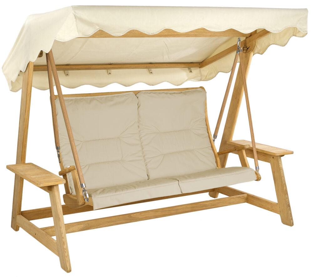 Bengal Roble wooden garden swingseat in ecru