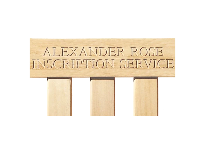 Alexander Rose Bench Engraving Service