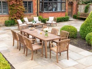 Alexander Rose Dark Acacia Bolney 8 seater dining set Alexander Rose Dark Acacia Bolney Lounge Set Luxury Hardwood Garden Furniture