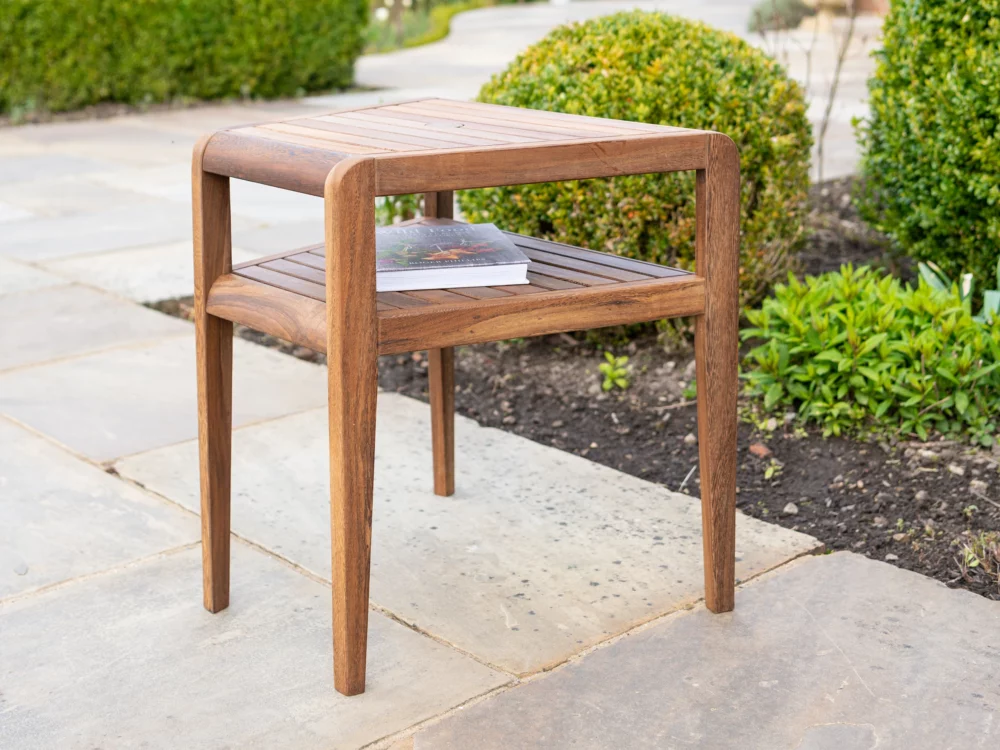 Alexander Rose Dark Acacia Bolney Companion Table Luxury Hardwood Garden Furniture