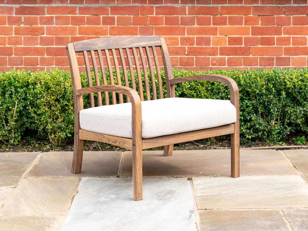Alexander Rose Dark Acacia Bolney Lounge Armchair Luxury Hardwood Garden Furniture