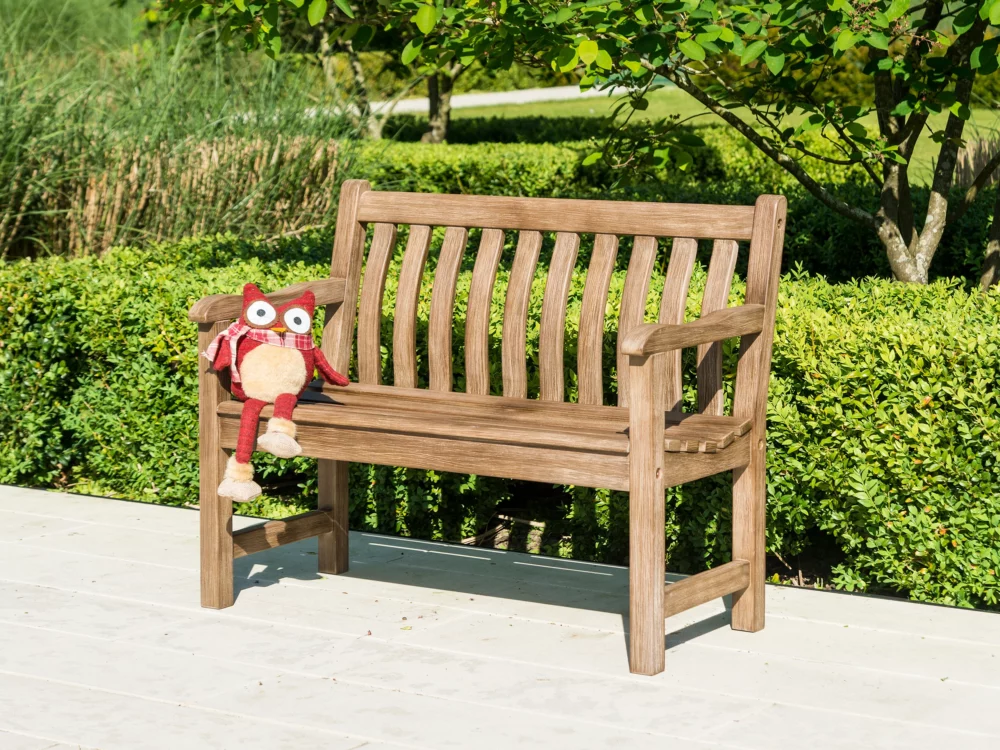 Alexander Rose Broadfield Chestnut Acacia Children's Bench Children's Toy Sat on Bench High Quality Hardwood Bench
