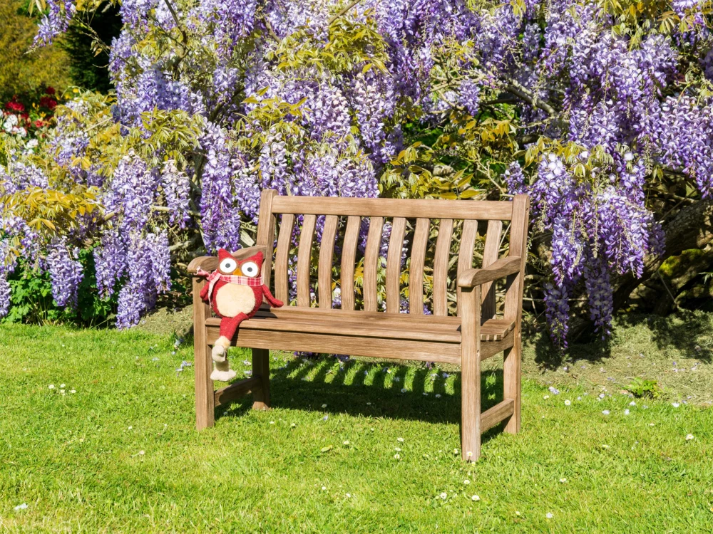 Alexander Rose Broadfield Chestnut Acacia Children's Bench Children's Toy Sat on Bench High Quality Hardwood Bench