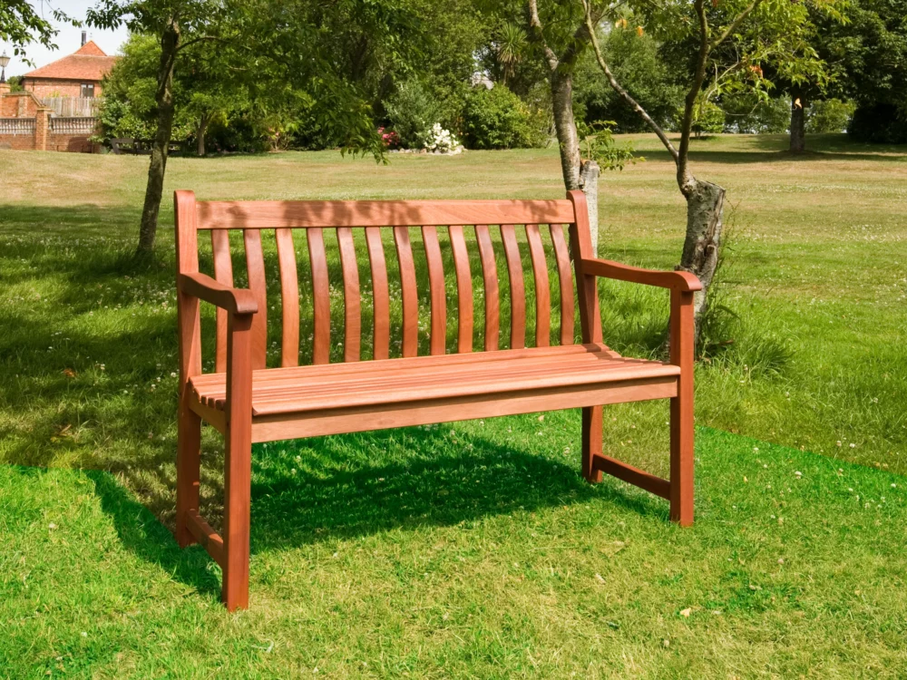Alexander Rose Broadfield 4ft Oiled Mahogany Bench High Quality Hardwood Bench