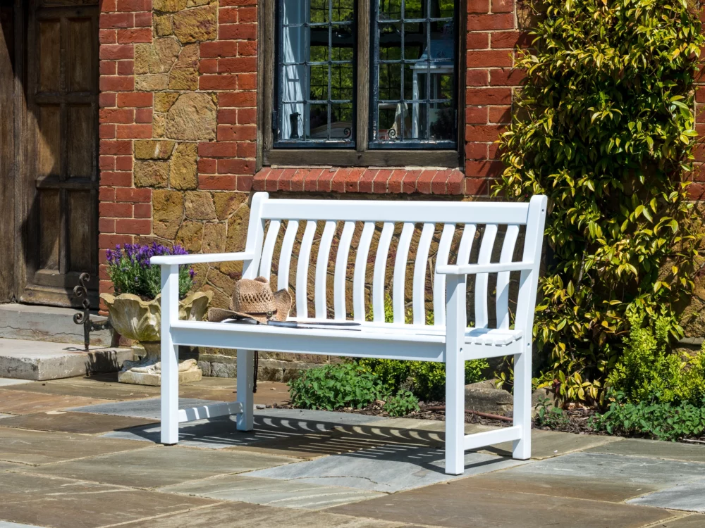 Alexander Rose Broadfield 4ft White Acacia Bench High Quality Hardwood Bench