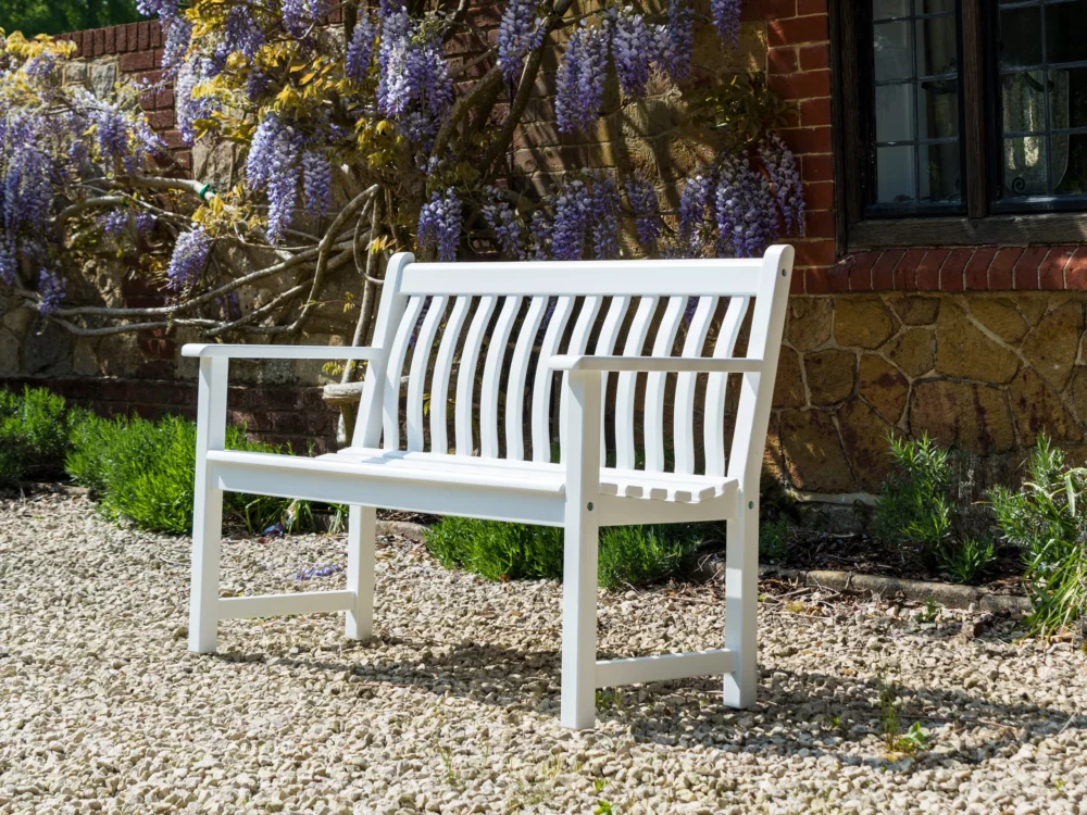 Alexander Rose Broadfield 4ft White Acacia Bench High Quality Hardwood Bench