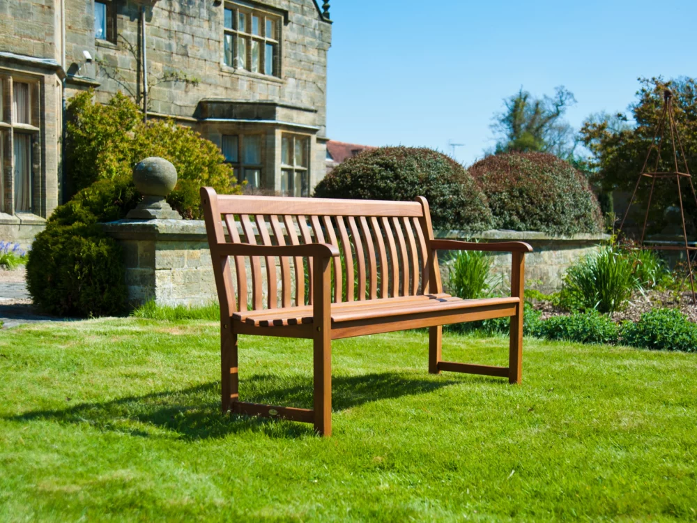 Alexander Rose Broadfield 5ft Oiled Mahogany Bench High Quality Hardwood Bench