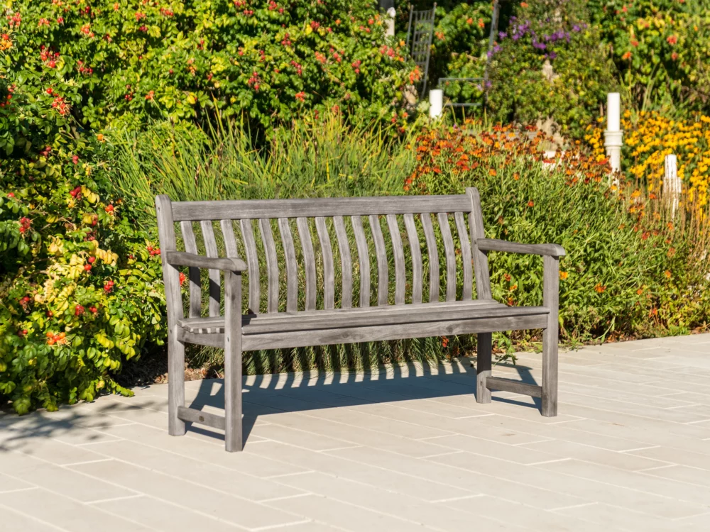 Alexander Rose Broadfield 4ft Grey Acacia Bench High Quality Hardwood Bench