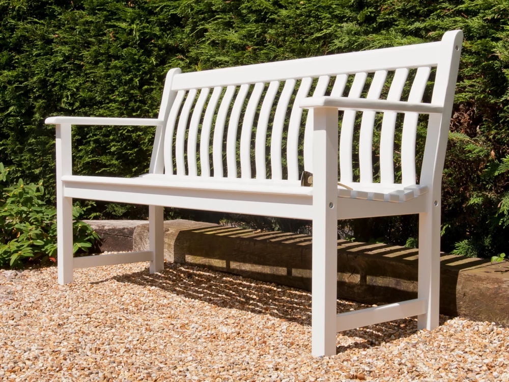 Alexander Rose Broadfield 4ft White Acacia Bench High Quality Hardwood Bench