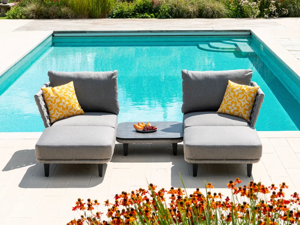 Alexander Rose Cordial Luxe light Grey Modular Set Luxury Aluminium Garden Furniture