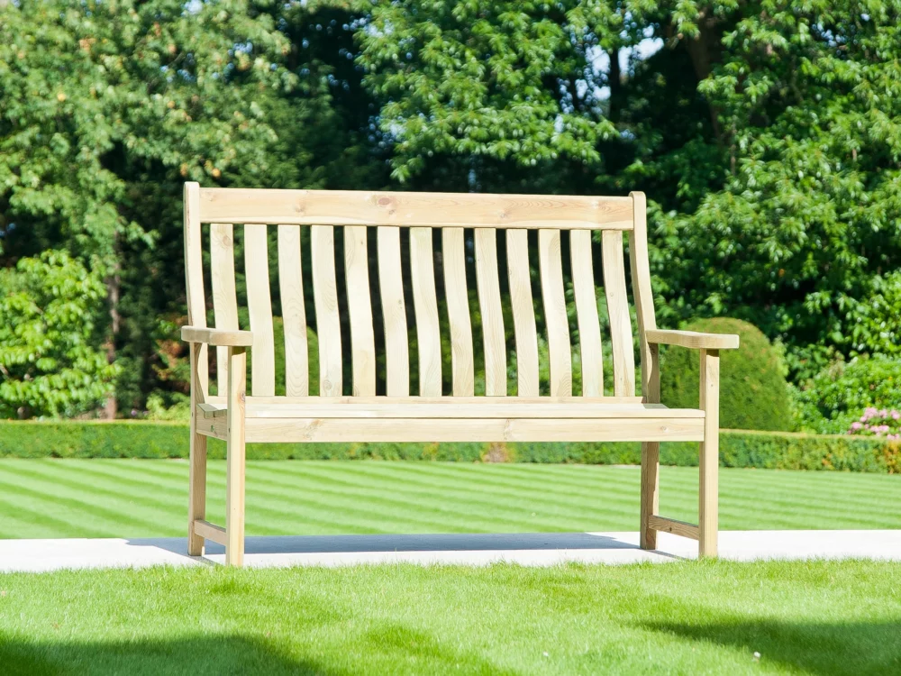 Alexander Rose Malu Pine 5ft High Back Bench High Quality Pine Bench