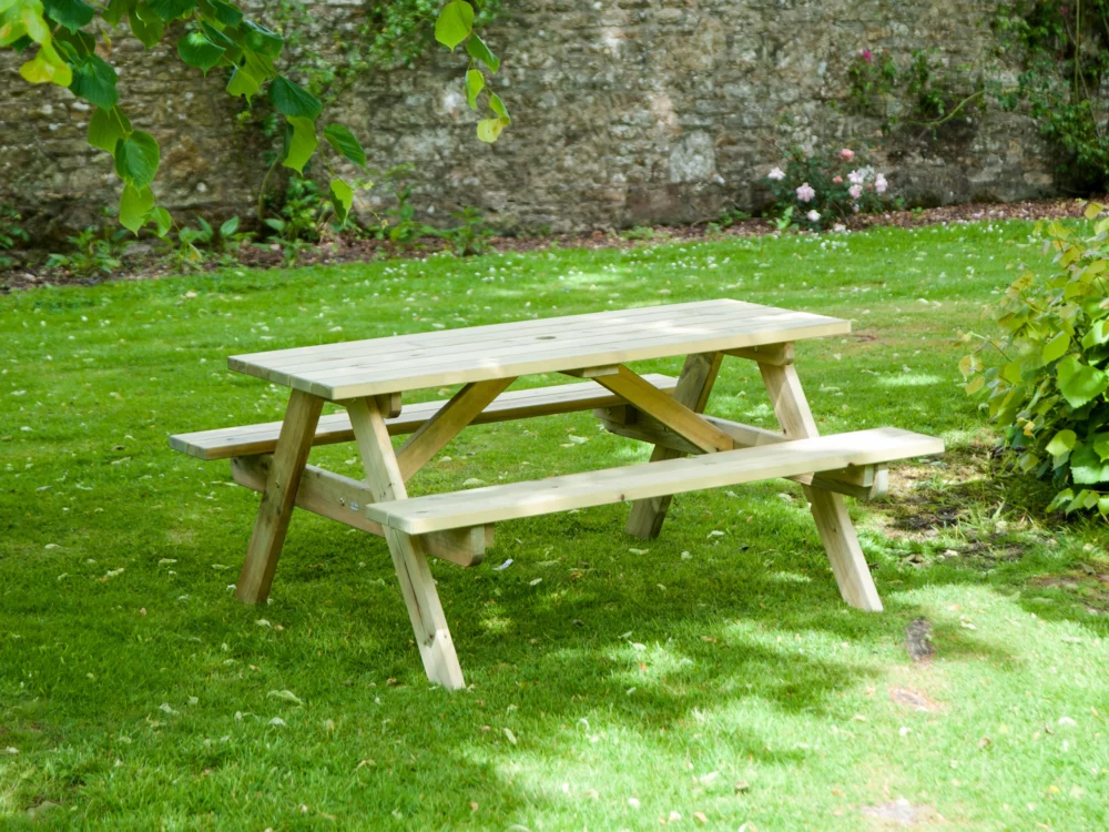 Alexander Rose Malu Pine Picnic Table 5ft High Quality Garden Furniture