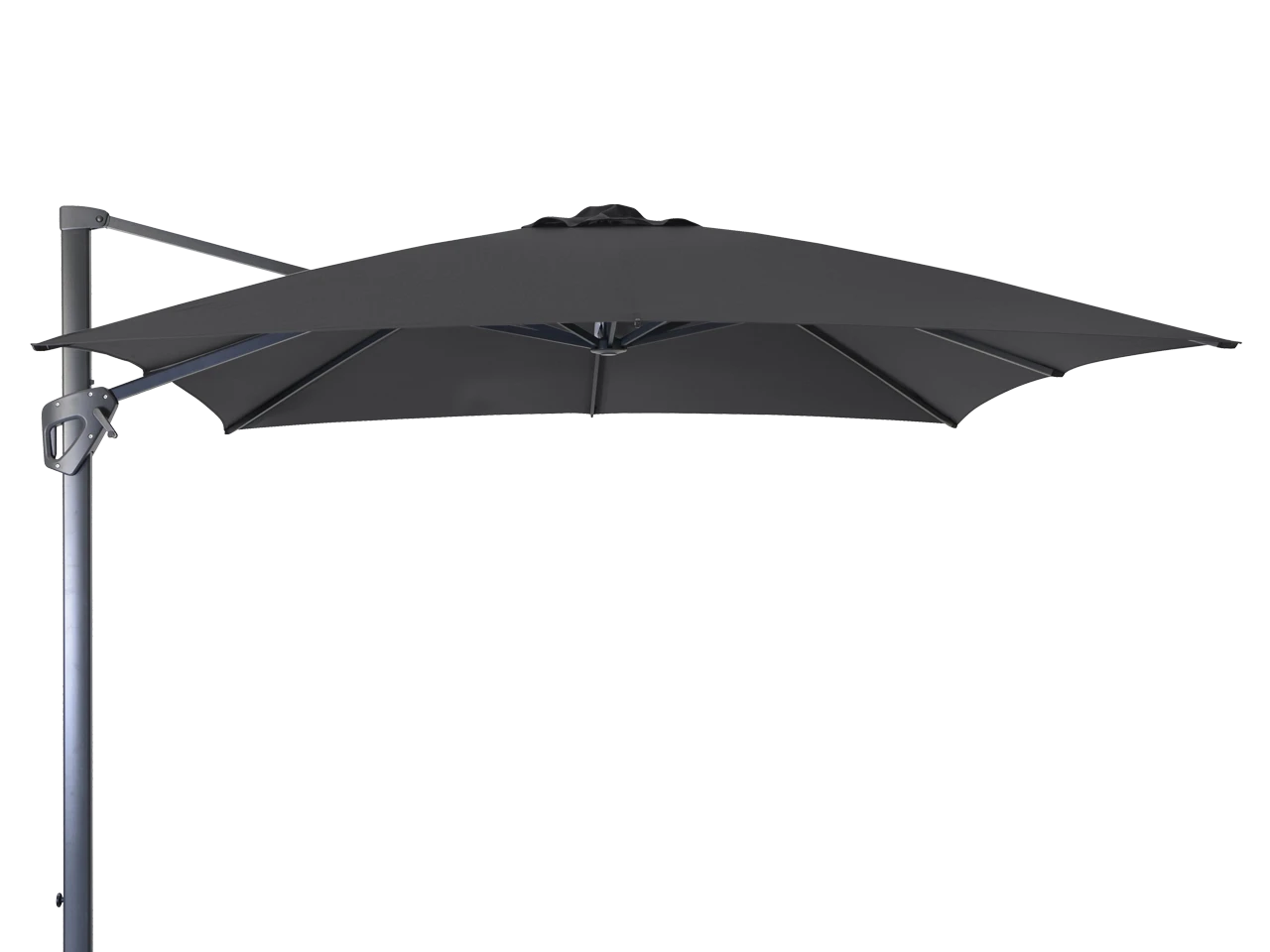 Alexander Rose Square Cantilever Parasol in Charcoal