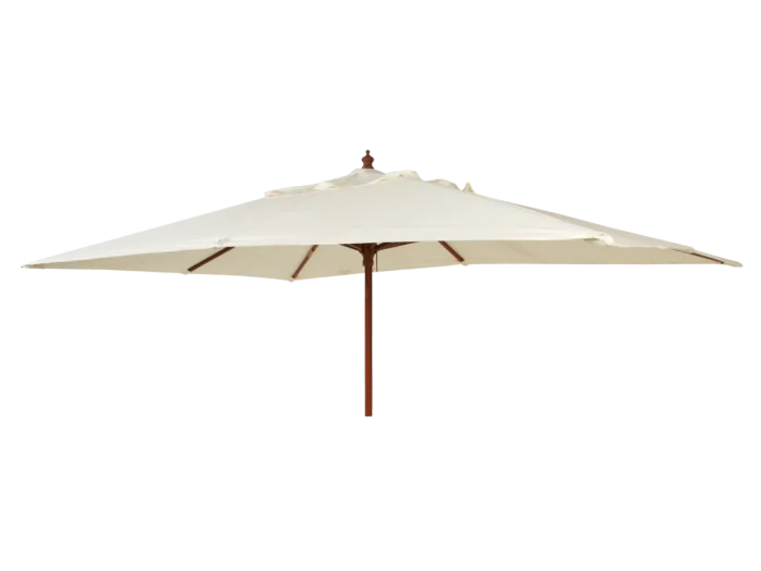 Alexander Rose Square Luxury Hardwood Parasol in Ecru