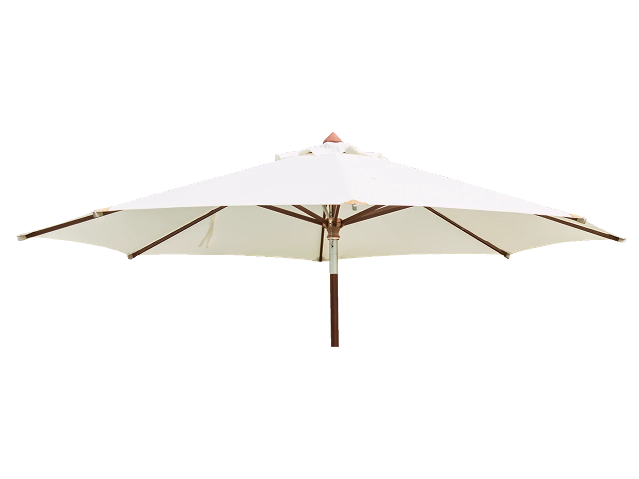 Alexander Rose Round Luxury Hardwood Parasol in Ecru