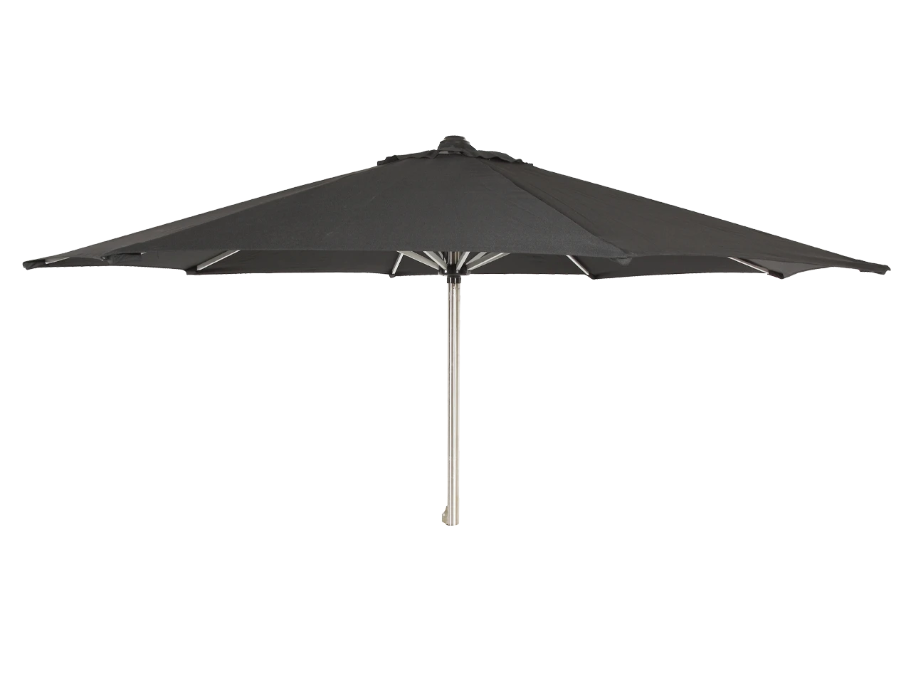 Alexander Rose Round Aluminium Parasol with Pulley in Charcoal