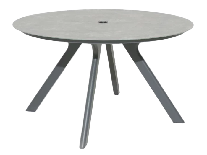 Alexander Rose Rimini Round Table 1.3m Grey Aluminium