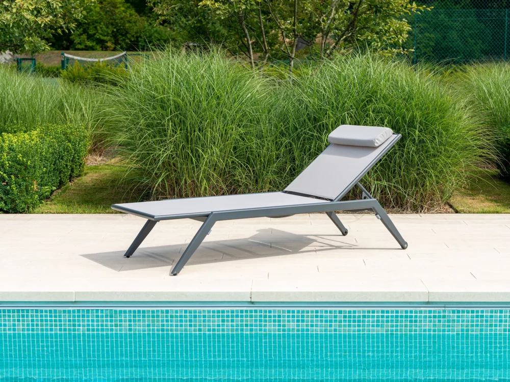 Alexander Rose Rimini Stacking Sling Sunbed Luxury Aluminium Garden Furniture