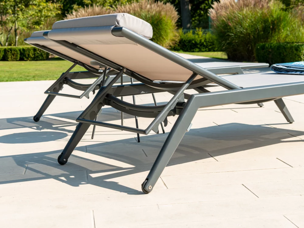 Alexander Rose Rimini Stacking Sling Sunbed Luxury Aluminium Garden Furniture