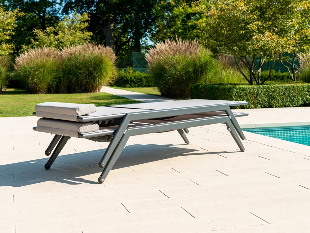 Alexander Rose Rimini Stacking Sling Sunbed Luxury Aluminium Garden Furniture