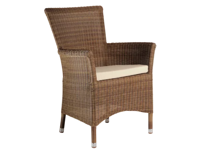 Alexander Rose San Marino Straight Top Armchair Brown Rattan