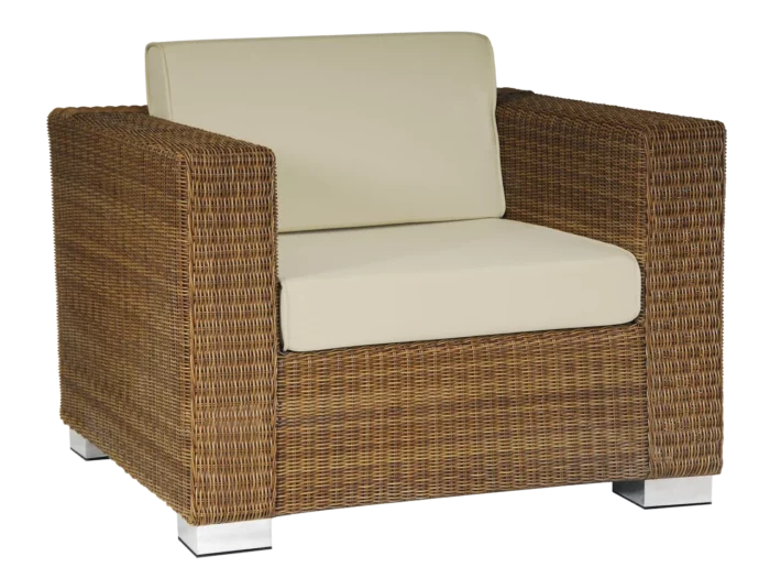 Alexander Rose San Marino Lounge Chair Brown Rattan