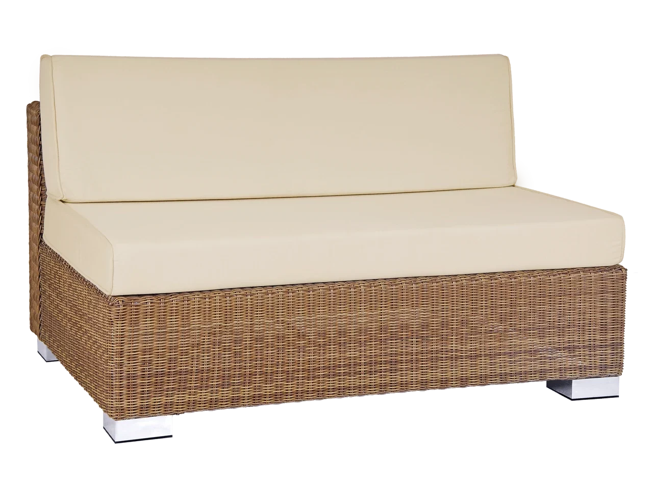 Alexander Rose San Marino 2 Seater Mid Module Brown Rattan