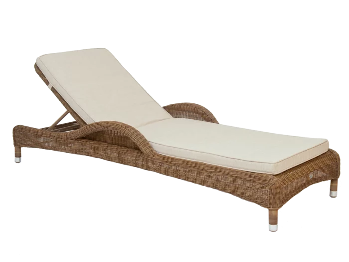 Alexander Rose San Marino Adjustable Sunbed Brown Rattan