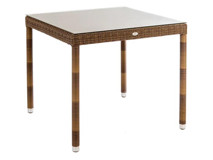 Alexander Rose San Marino Square Brown Rattan Table 0.8m x 0.8m
