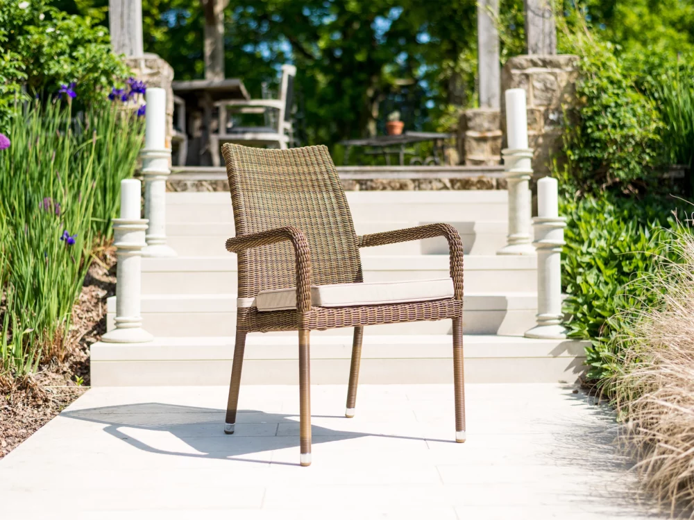 Alexander Rose San Marino Stacking Armchairs Luxury Rattan Outdoor Furniture