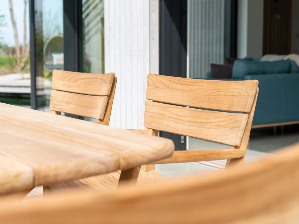Alexander Rose Sorrento Dining Table and Dining Chairs Luxury Teak Garden Furniture