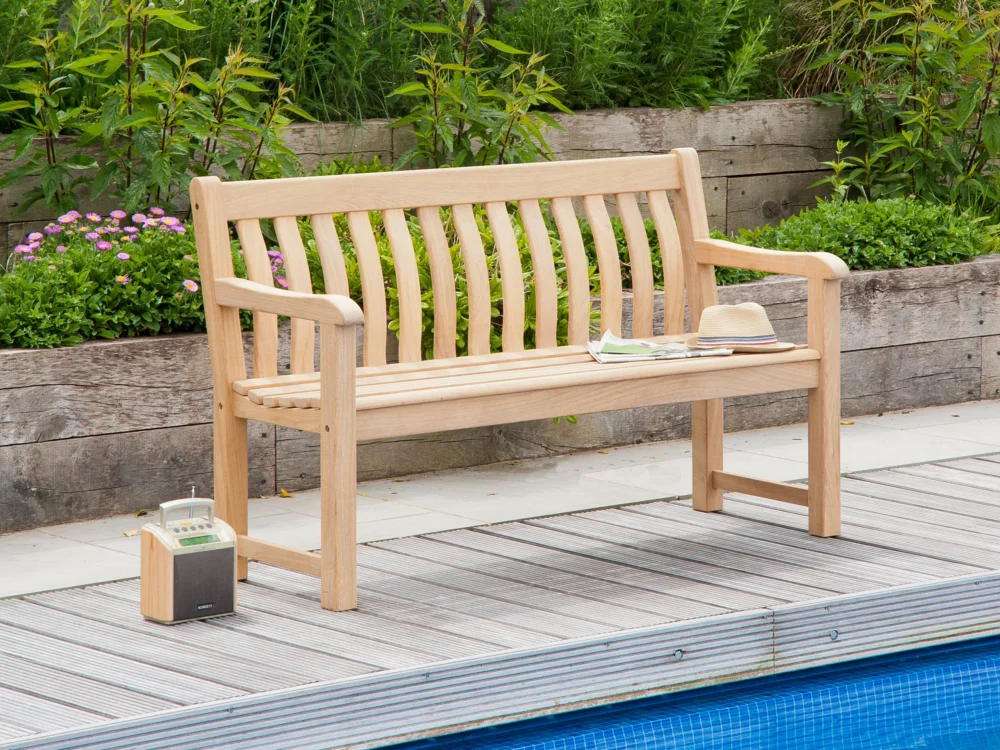 Alexander Rose St George 5ft Roble Bench High Quality Hardwood Bench