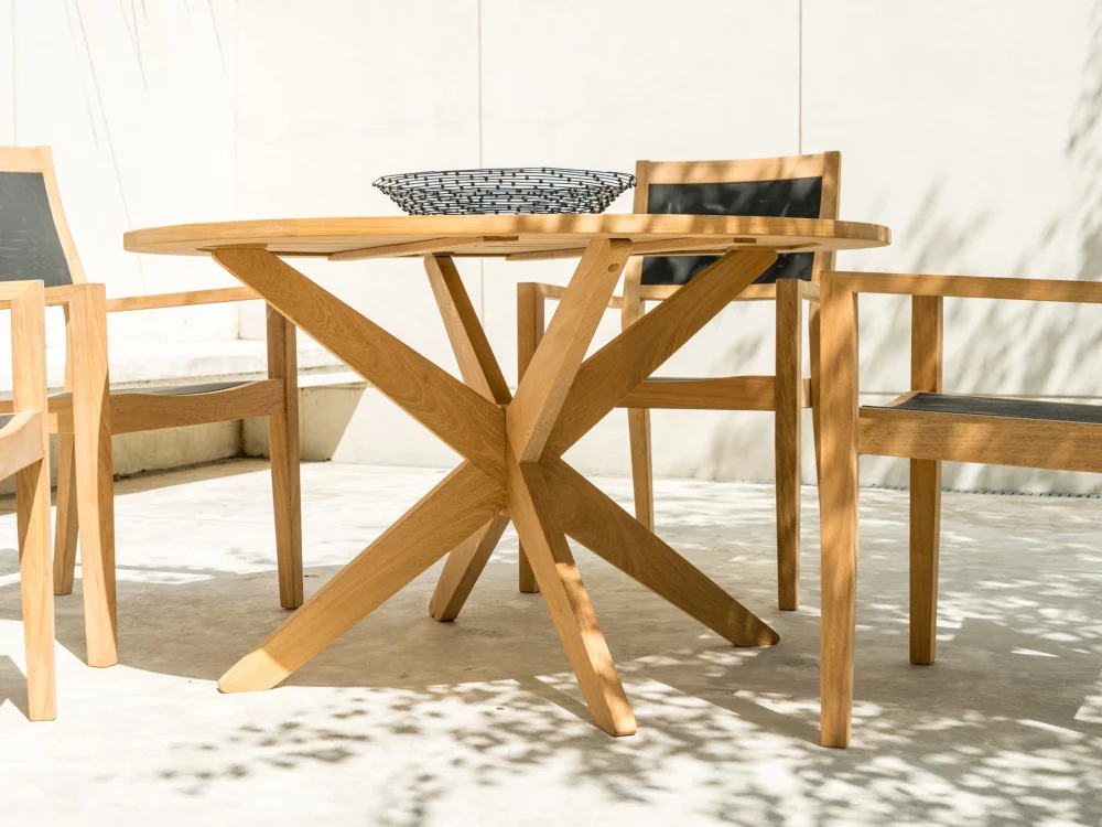 Alexander Rose Tivoli Roble Stacking Armchair and Table High Quality Garden Furniture